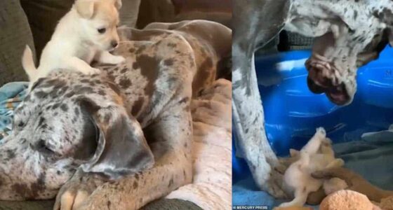 Tiny and Giant friendship at animal rescue center