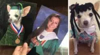 People are laughing over this college student who replaced pictures of the family with pictures of her dog