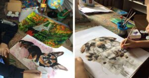 Read more about the article 9-Year-Old Boy Paints Pup Portraits to Buy Food For Shelters