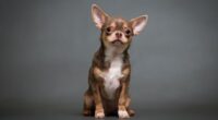 chihuahua puppy on grey background 1