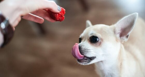 Chihuahua Licks His Lips While Looking at Berry