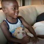 Little Boy is Scared of Dogs, but his Adoptive Family Has One