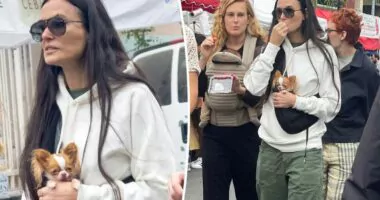 demi moore shopping with chi