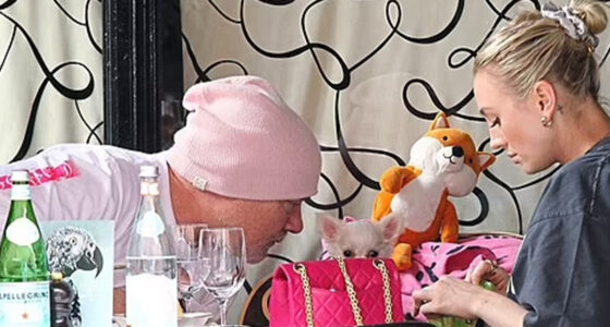 Damien Hirst Snuggles With Girlfriend's Chihuahua in Lindon - Chihuacorner.com