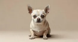 Chihuahua displaying alert defensive body language