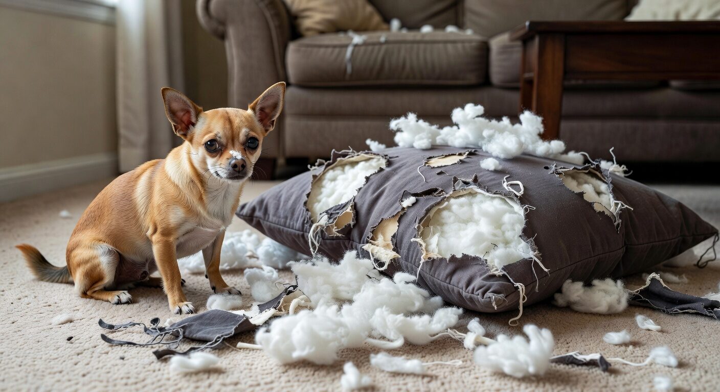 Chihuahua destruction from separation anxiety