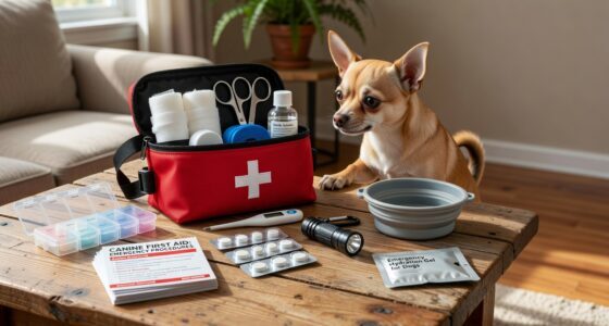 Chihuahua emergency kit with supplies