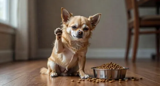 Chihuahua scratching due to possible food allergy