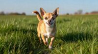 Healthy chihuahua walking outdoors