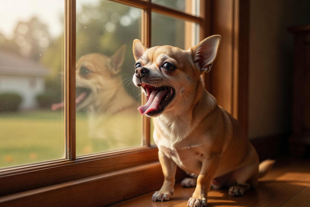 Chihuahua panting in hot weather