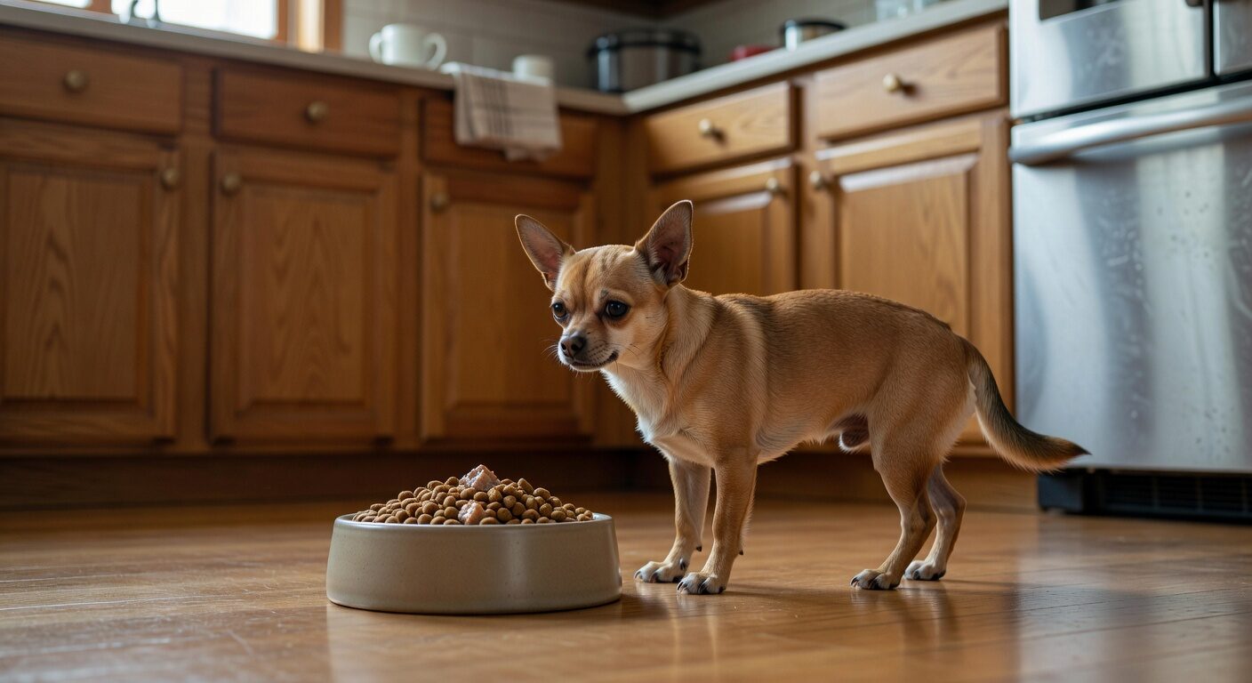 Chihuahua refusing to eat which may indicate illness Chihuahua refusing to eat which may indicate illness