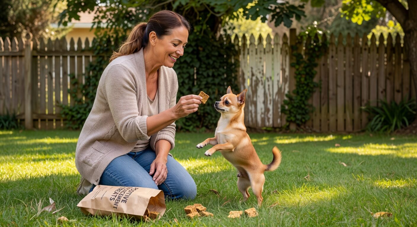 Positive reinforcement training with chihuahua