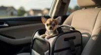 Chihuahua puppy first car ride home