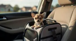 Chihuahua puppy first car ride home