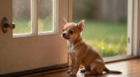 Chihuahua Puppy Waiting Door Outside