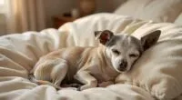 Senior chihuahua resting peacefully