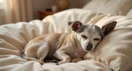 Senior chihuahua resting peacefully