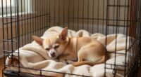 Chihuahua Sleeping Peacefully Crate