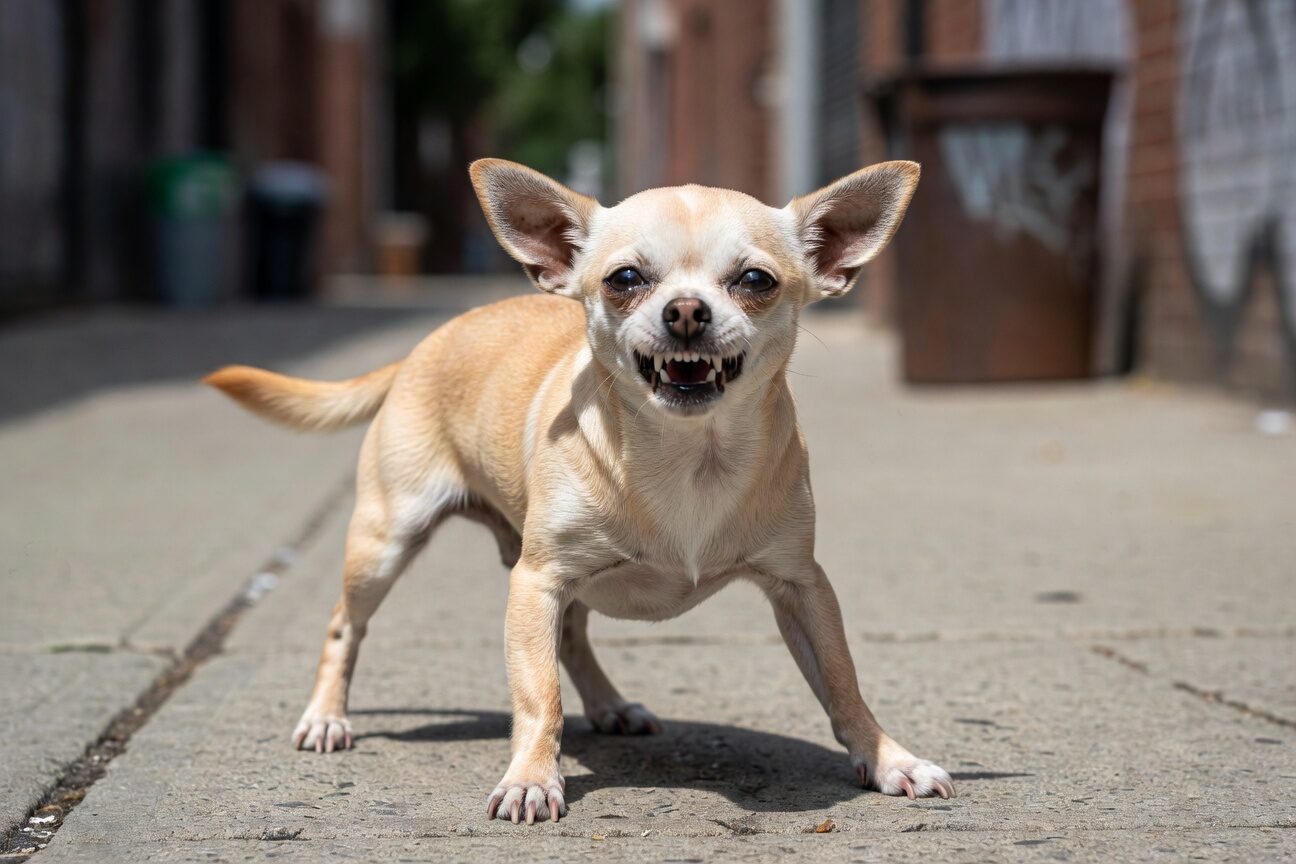 Chihuahua Biting Problem - Chihuahua showing warning signs before biting