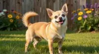 Happy chihuahua wagging tail