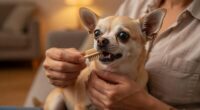 Brushing chihuahua teeth