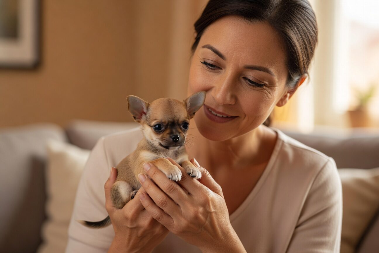 Testing chihuahua puppy temperament