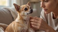 Chihuahua Flea Treatment - Owner checking chihuahua fur for ticks