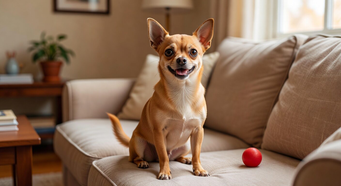Healthy happy rescued chihuahua after recovery