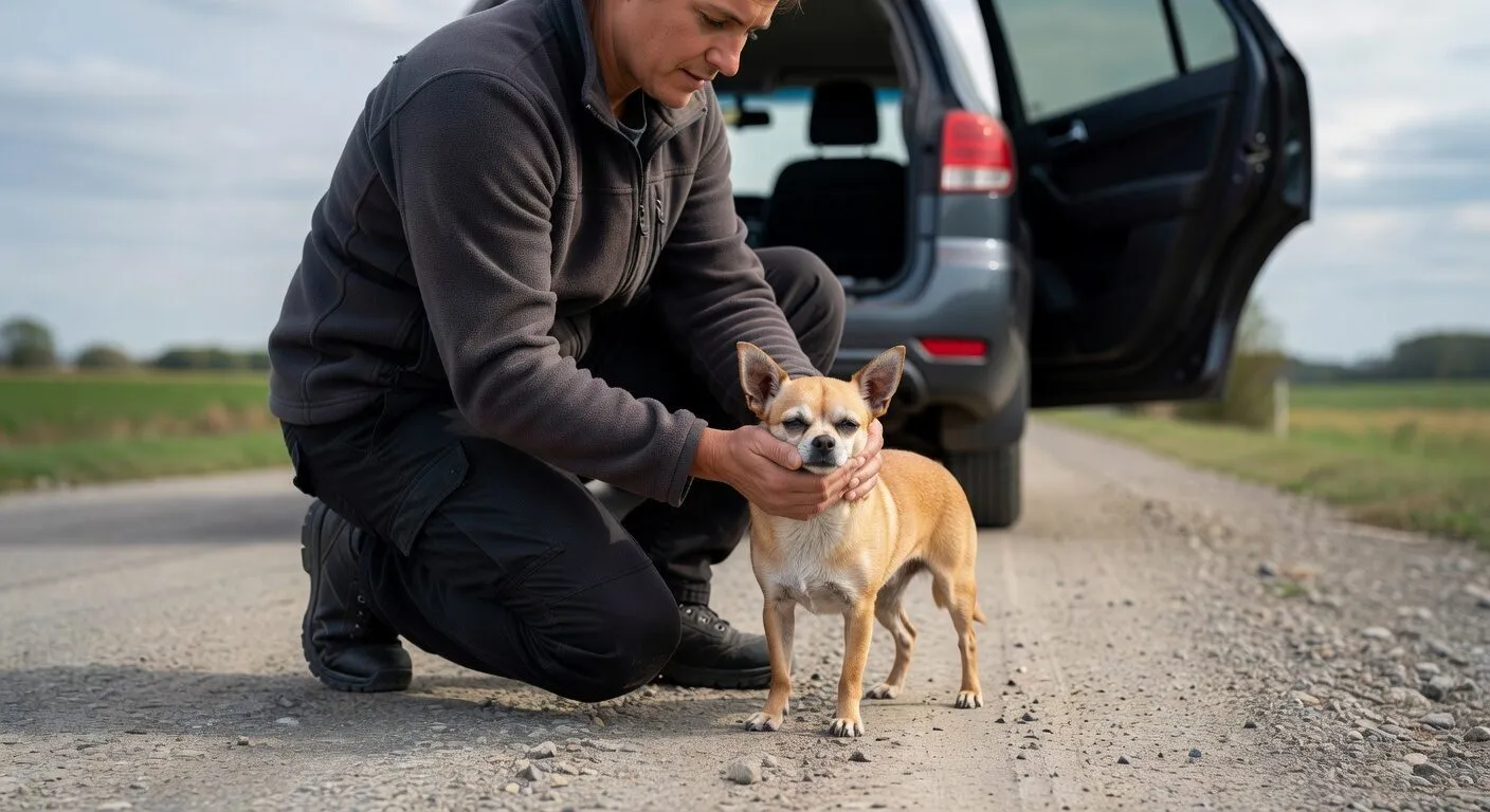 Story Driver Rescuing Chihuahua Roadside